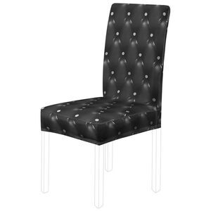 Dining Chair Cover Stretch Chair Protector Chair Seat Cover for Home Black